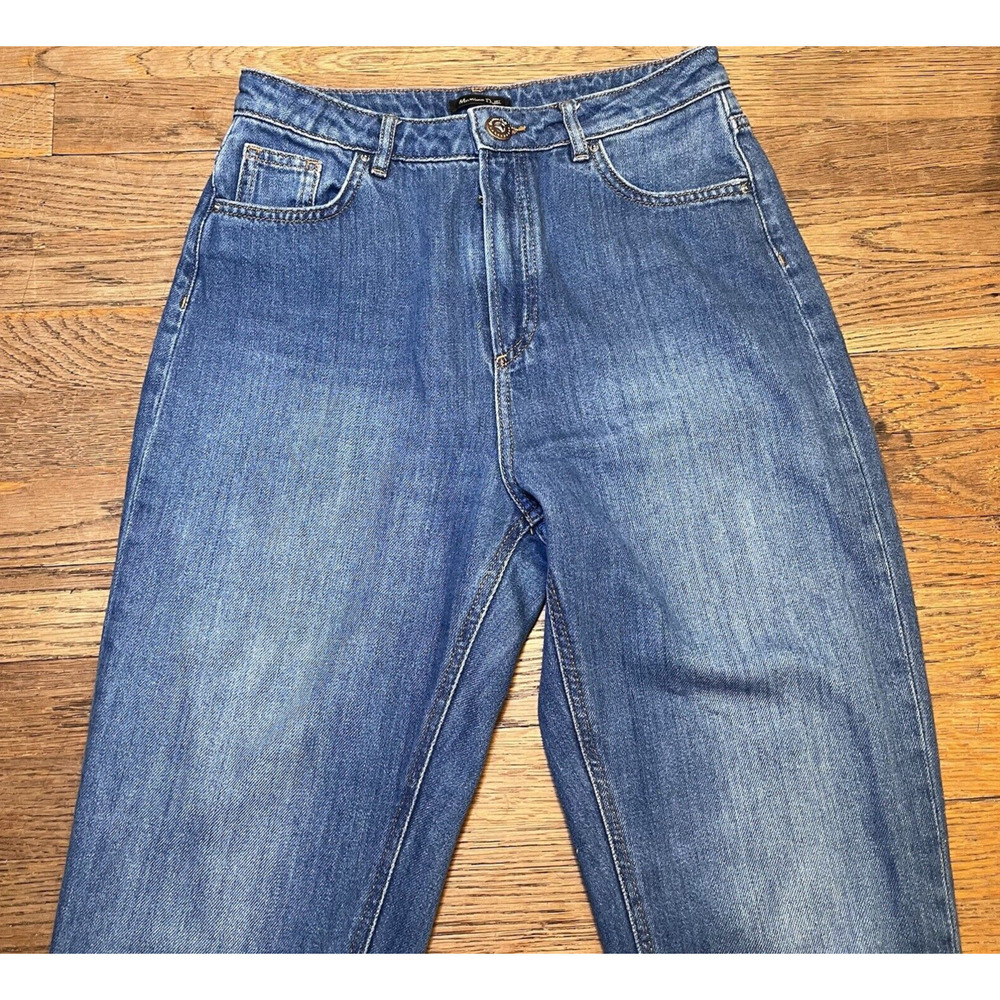 Massimo Dutti Women's High Rise Straight Leg Jeans Size 4 90s Style Made USA - Picture 6 of 14